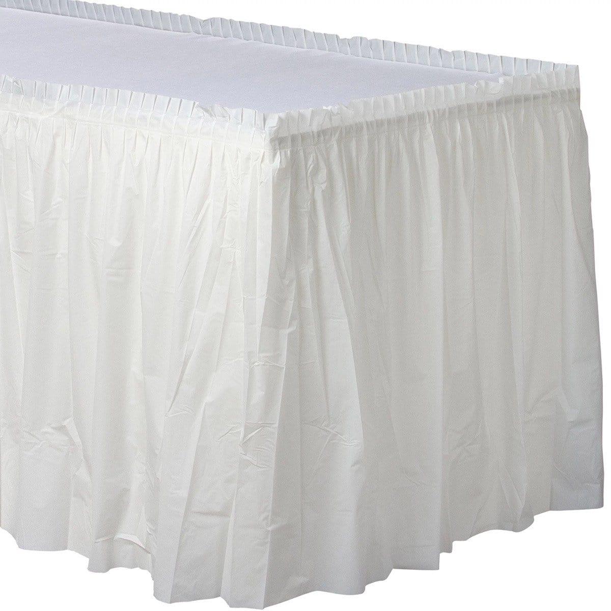 Buy plasticware Frosty White Plastic Table skirt sold at Party Expert