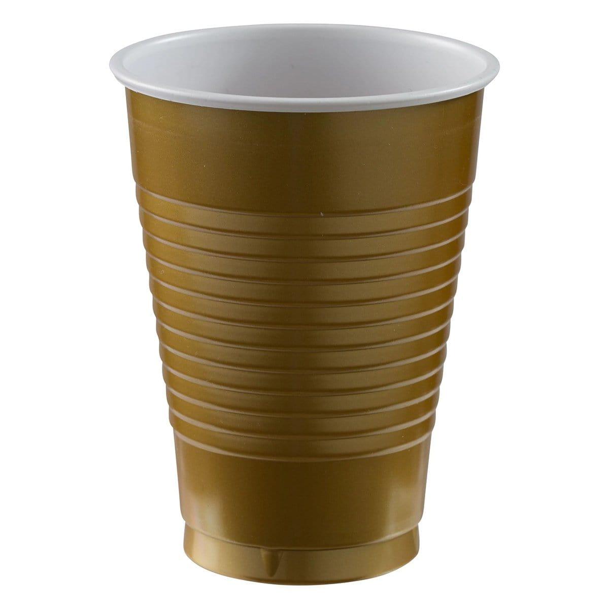 Buy Plasticware Gold Plastic Cups, 12 oz., 20 Count sold at Party Expert