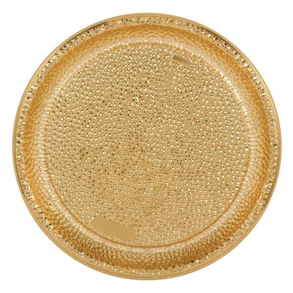 Buy Plasticware Hammered Tray - Gold sold at Party Expert