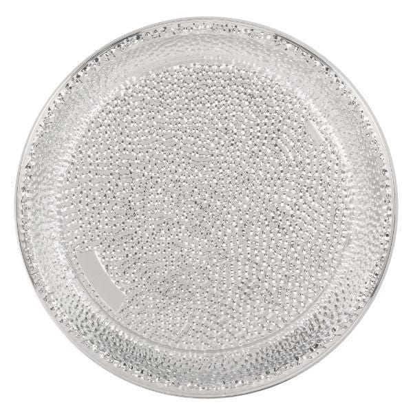 Buy Plasticware Hammered Tray - Silver sold at Party Expert