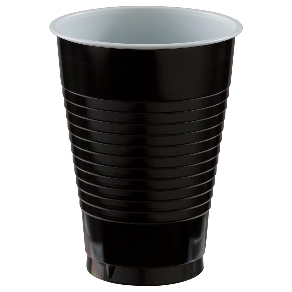 Buy plasticware Jet Black Plastic Cups, 12 oz., 20 Count sold at Party Expert