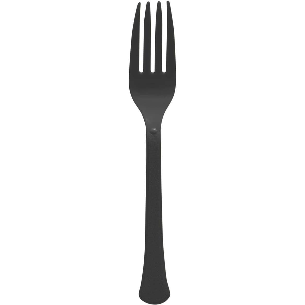 Buy Plasticware Jet Black Plastic Forks, 20 Count sold at Party Expert
