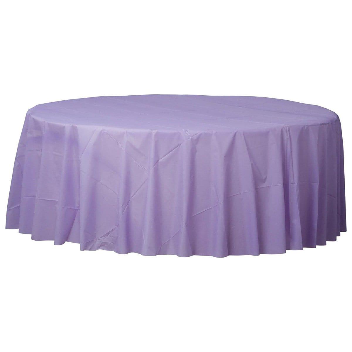 Buy plasticware Lavender Plastic Round Tablecover sold at Party Expert