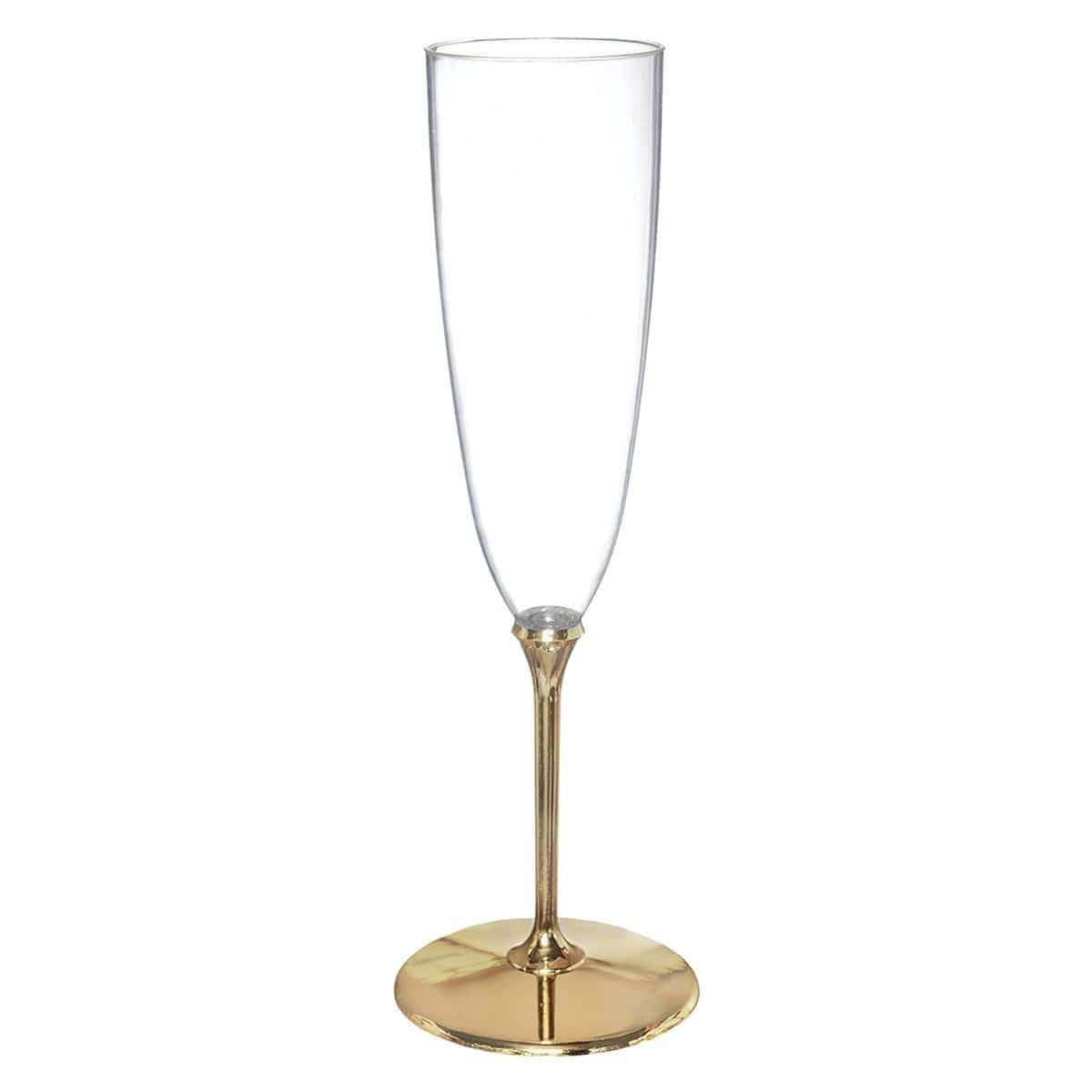 Buy Plasticware Metallic Gold Champagne Glasses, 8 Counts sold at Party Expert