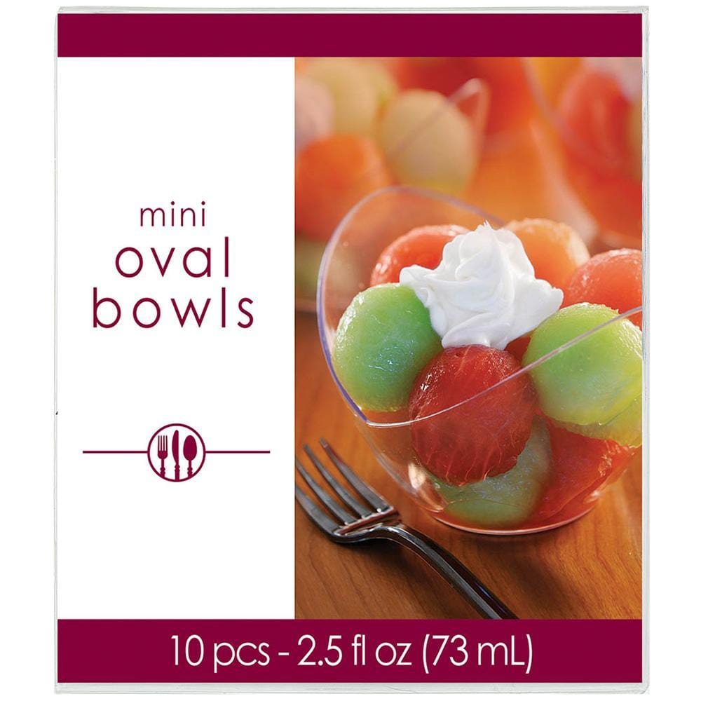 Buy Plasticware Mini Oval Bowls 2.5 Oz - Clear 10/pkg. sold at Party Expert