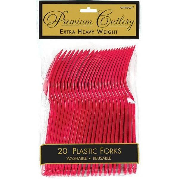 Buy Plasticware Plastic Forks - Apple Red 20/pkg. sold at Party Expert