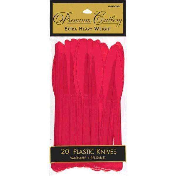 Buy Plasticware Plastic Knives - Apple Red 20/pkg. sold at Party Expert