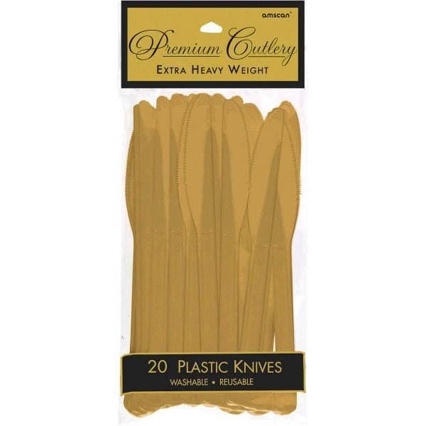 Buy Plasticware Plastic Knives - Gold 20/pkg. sold at Party Expert