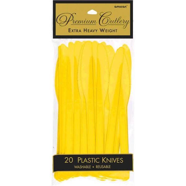 Buy Plasticware Plastic Knives - Yellow Sunshine 20/pkg. sold at Party Expert