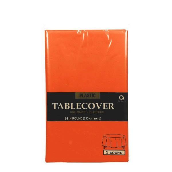 Buy Plasticware Plastic Round Tablecover - Orange Peel sold at Party Expert