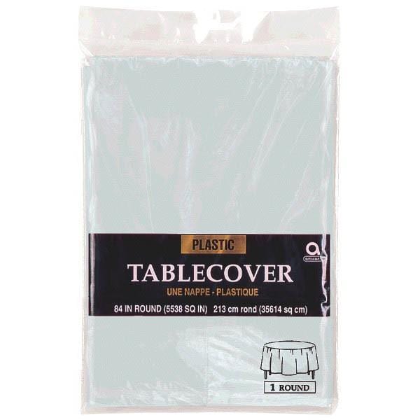 Buy Plasticware Plastic Round Tablecover - Silver sold at Party Expert
