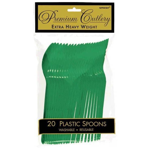 Buy Plasticware Plastic Spoons - Festive Green 20/pkg. sold at Party Expert