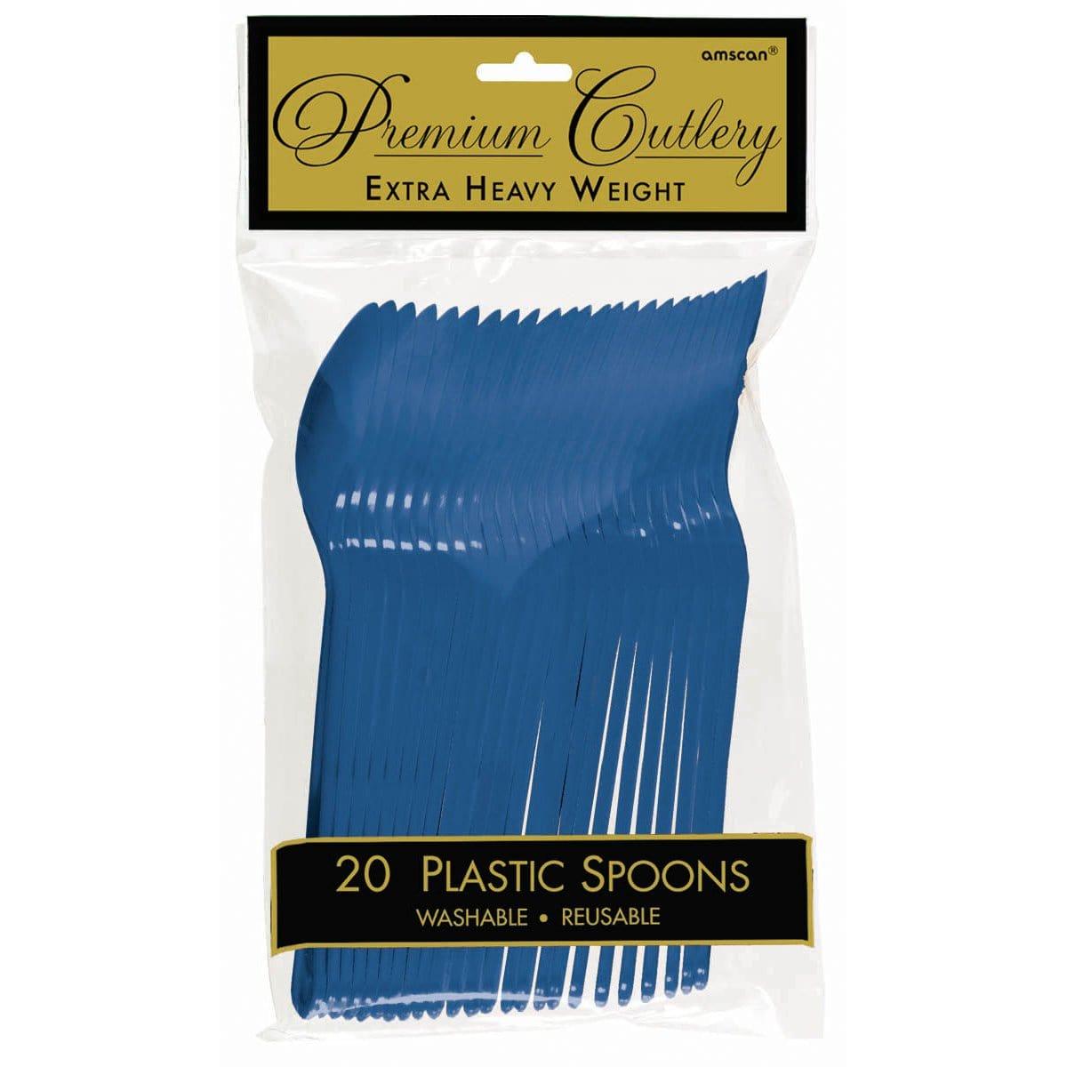 Buy Plasticware Plastic Spoons - Royal Blue 20/pkg sold at Party Expert
