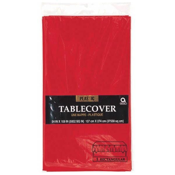Buy Plasticware Plastic Tablecover - Apple Red 54 X 108 In. sold at Party Expert