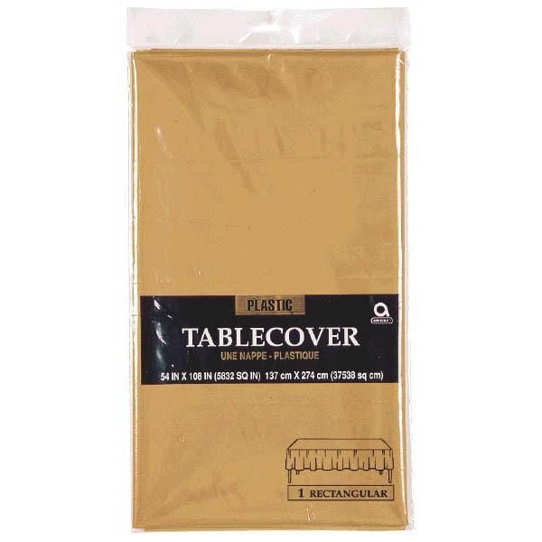 Buy Plasticware Plastic Tablecover - Gold sold at Party Expert