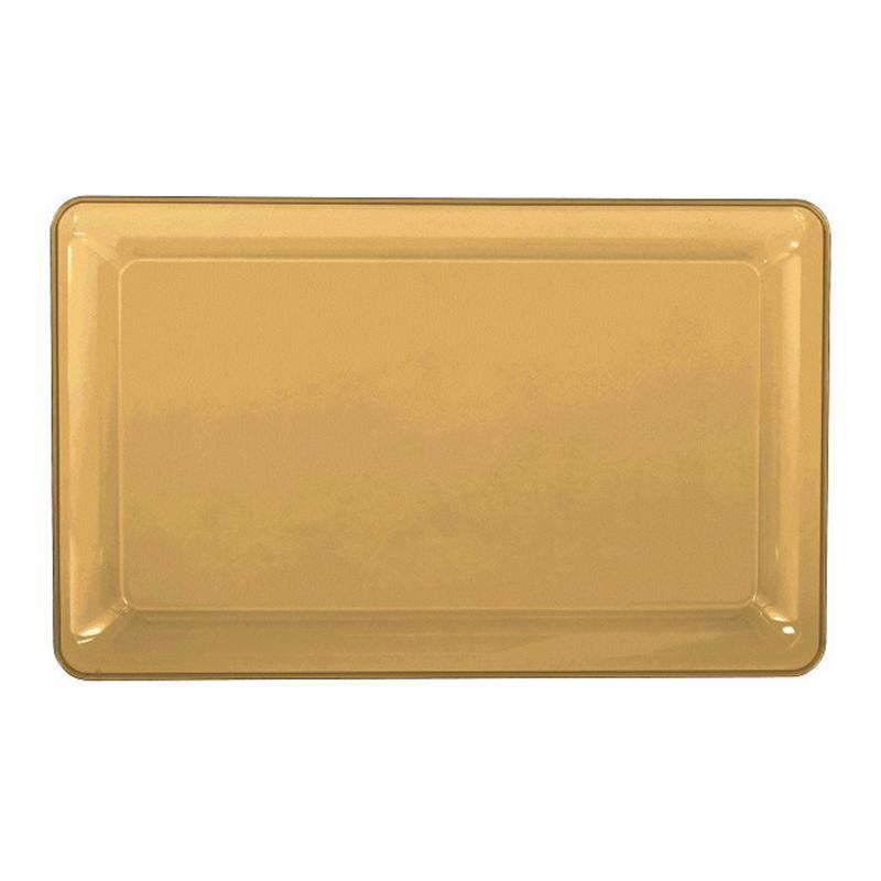 Buy Plasticware Plastic Tray - Gold sold at Party Expert
