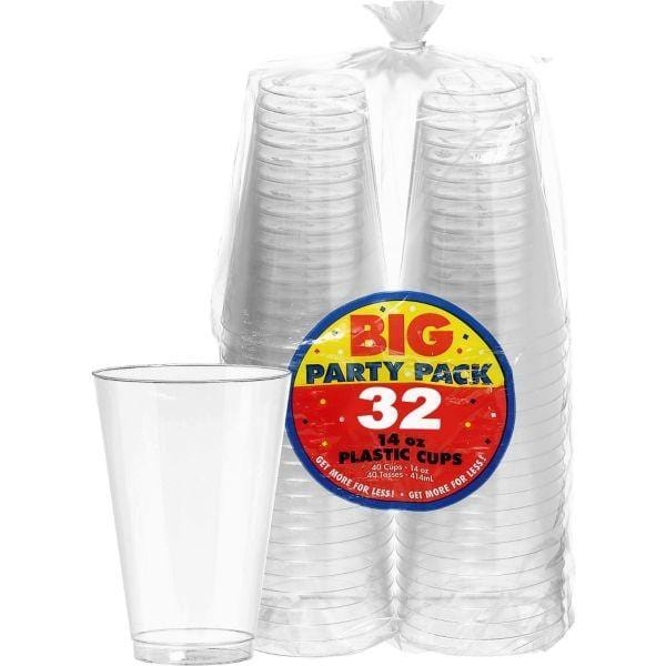 Buy Plasticware Plastic Tumblers 14 Oz - Clear 32/pkg. sold at Party Expert