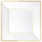 Buy Plasticware Plates 7 1/4 In. Square - White with Gold sold at Party Expert
