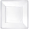 Buy Plasticware Plates 7 1/4 In. - Wht W/slvr 8/pkg. sold at Party Expert