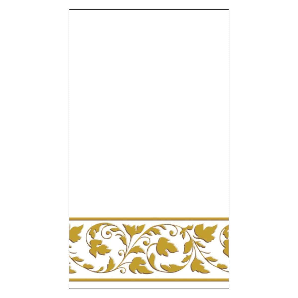 Buy Plasticware Premium Guest Towels White Gold 24/pkg sold at Party Expert