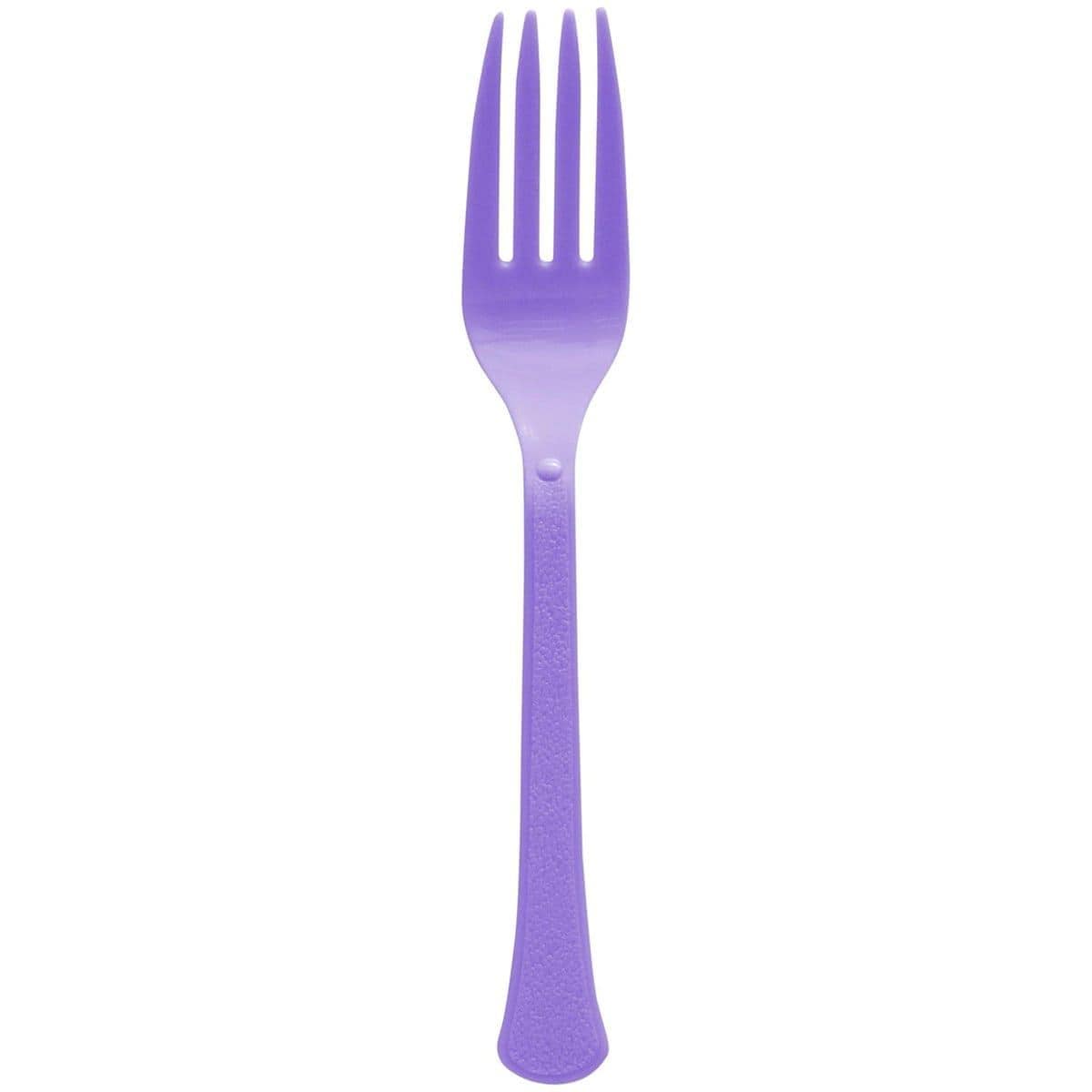 Buy Plasticware Purple Plastic Forks, 20 Count sold at Party Expert