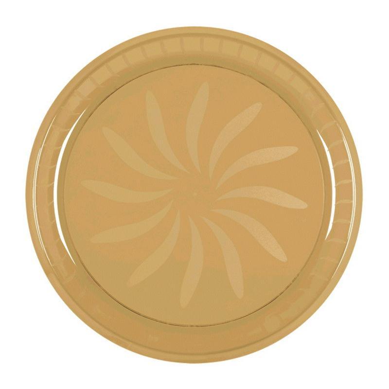 Buy Plasticware Round Plastic Platter - Gold sold at Party Expert