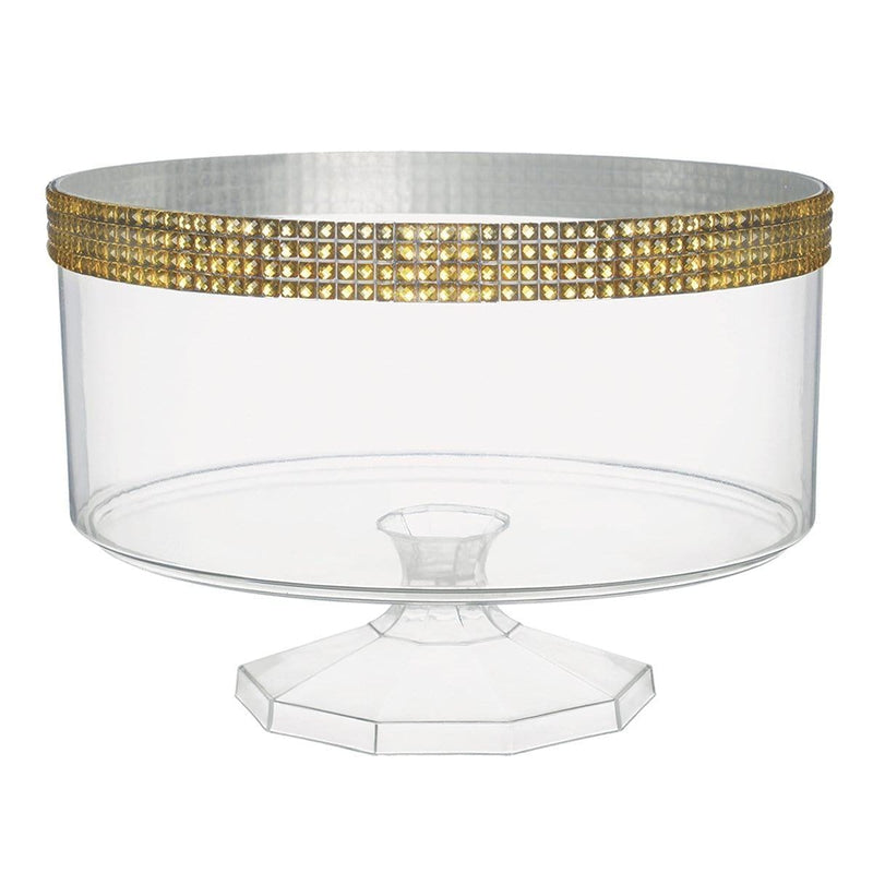 Buy Plasticware Small Trifle Container with Gold Gems sold at Party Expert
