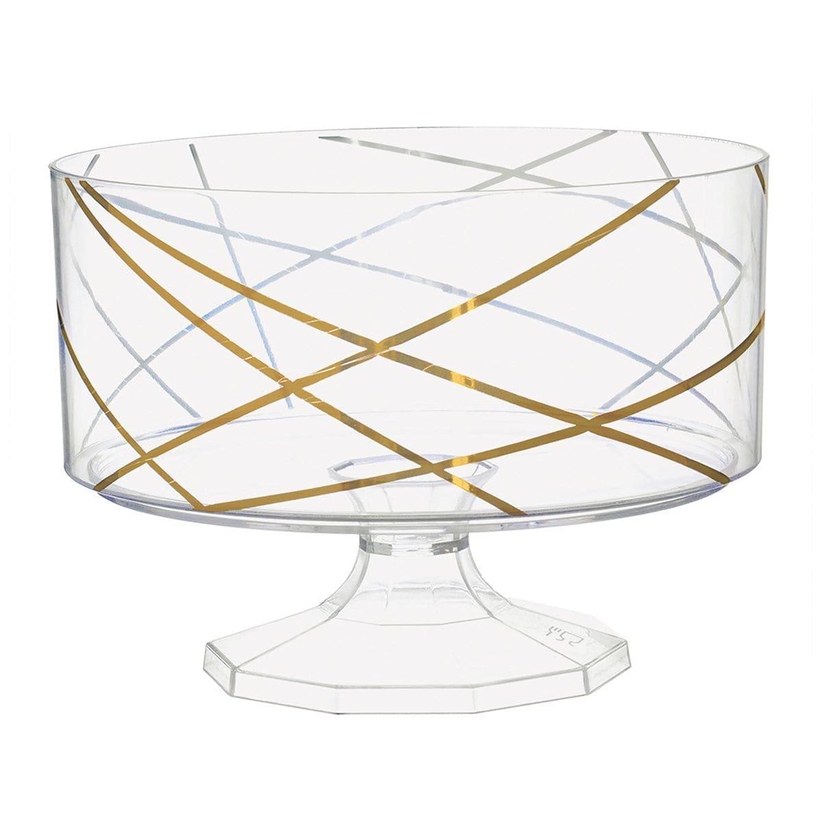 Buy Plasticware Small Trifle Container with Gold Lines sold at Party Expert