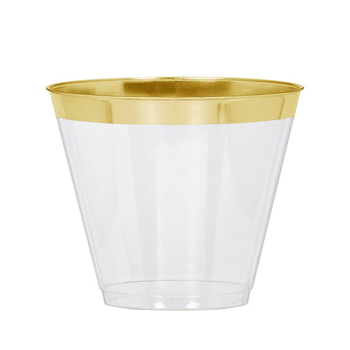 Buy Plasticware Tumblers - Gold Trim 9 Oz 24/pkg. sold at Party Expert