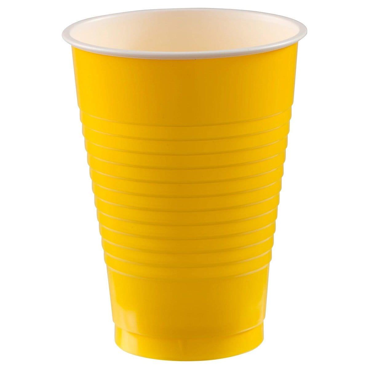 Buy Plasticware Yellow Sunshine Plastic Cups, 12 oz., 20 Count sold at Party Expert