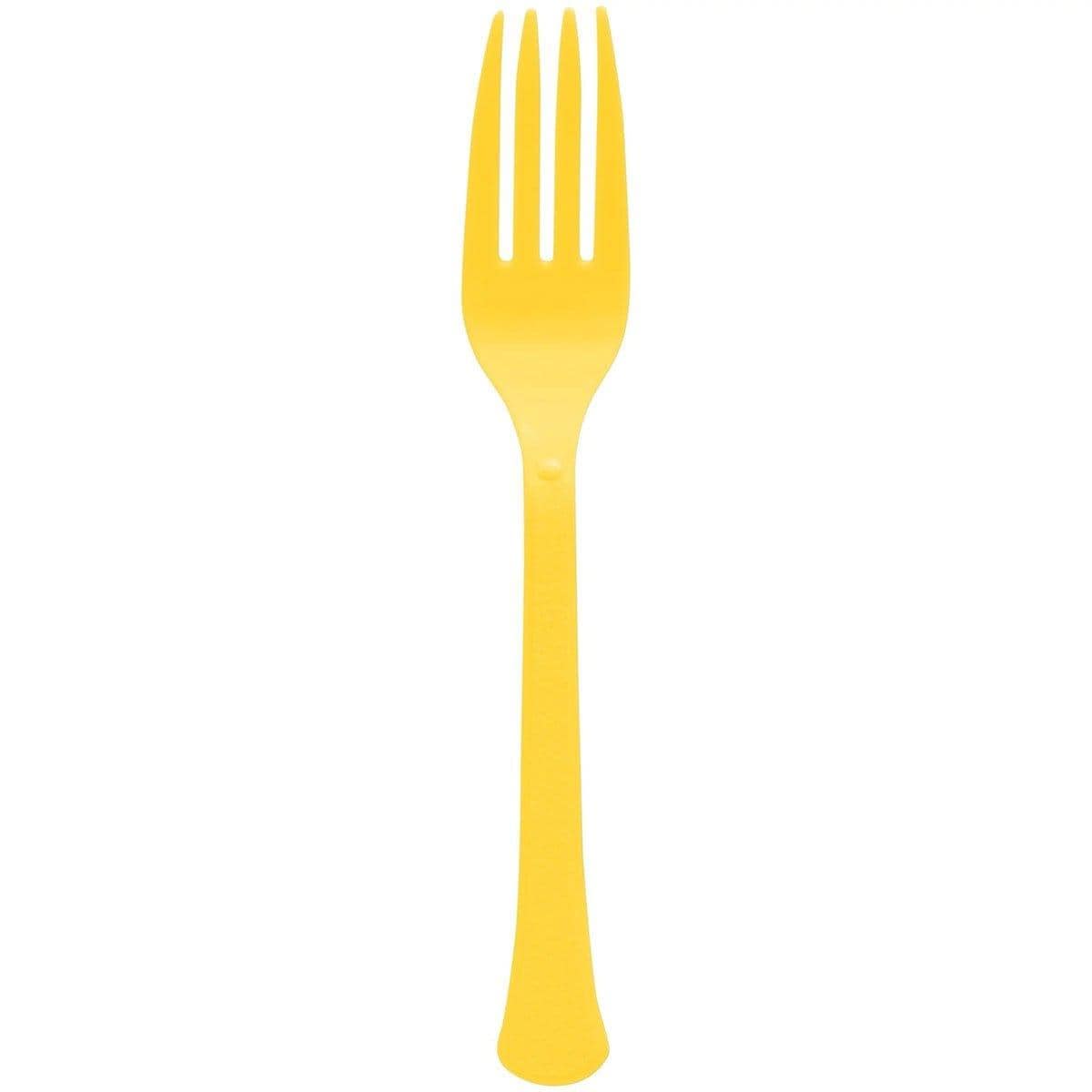 Buy Plasticware Yellow Sunshine Plastic Forks, 20 Count sold at Party Expert