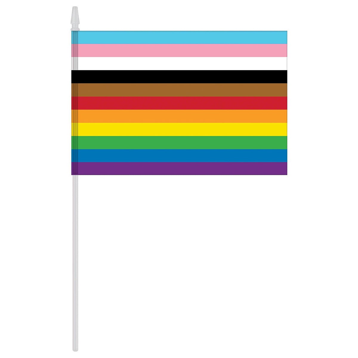 AMSCAN CA Pride Pride Handheld Flag, 14 x 9 Inches 192937332498