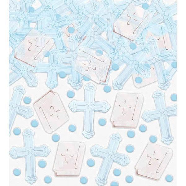 Buy Religious Cross Confetti - Blue 2.5 oz sold at Party Expert