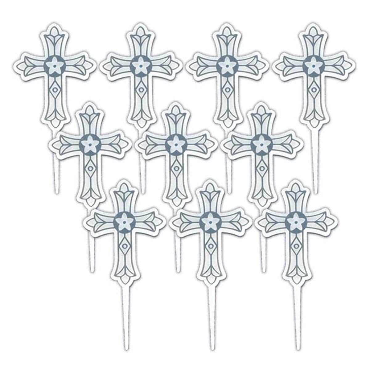 Buy Religious Cross Shaped Picks 3 In. 36/pkg. sold at Party Expert
