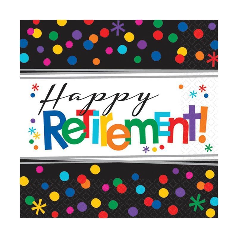 Buy Retirement Officially Retired - Beverage Napkins 16/pkg. sold at Party Expert