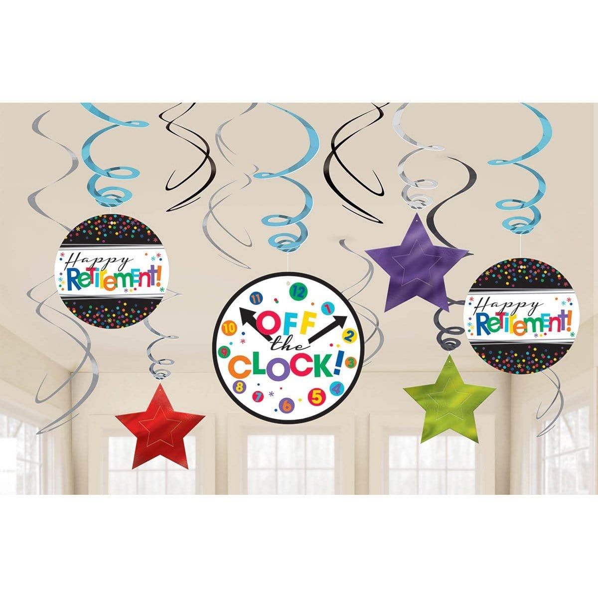 Buy Retirement Officially Retired - Foil Swirls 12/pkg. sold at Party Expert