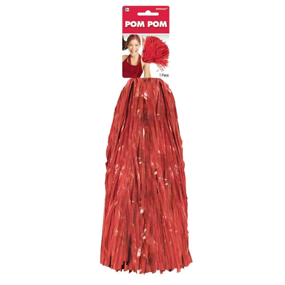 Buy Sports Theme Pom Pom - Red sold at Party Expert