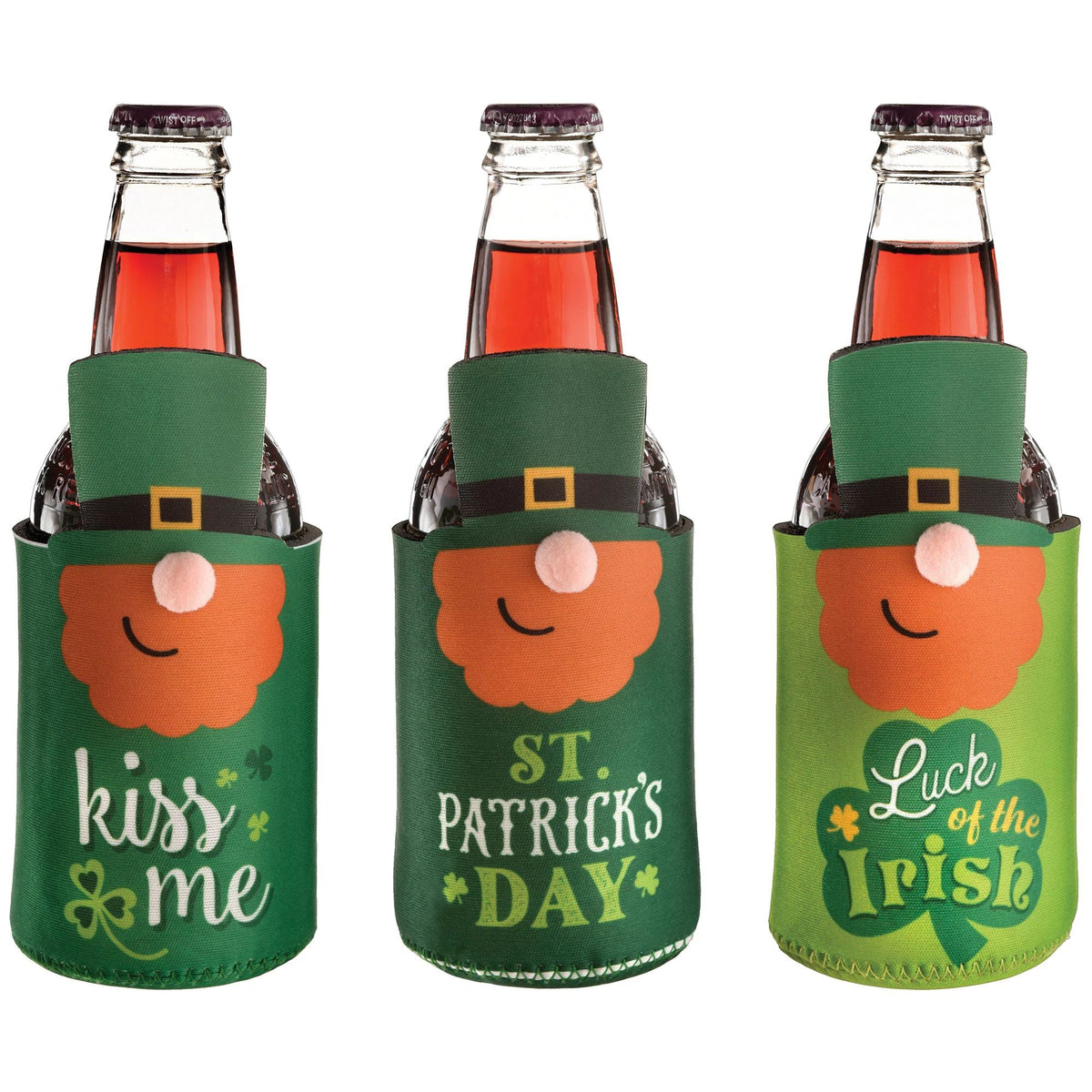 AMSCAN CA St-Patrick St-Patrick's Day Green Bottle Covers, 3 Count