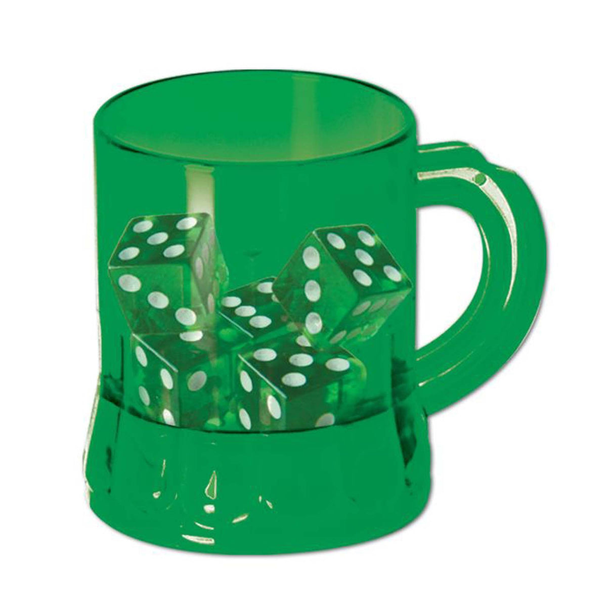 BEISTLE COMPANY St-Patrick St-Patrick's Day Green Mug Shot with Dice, 6 Count