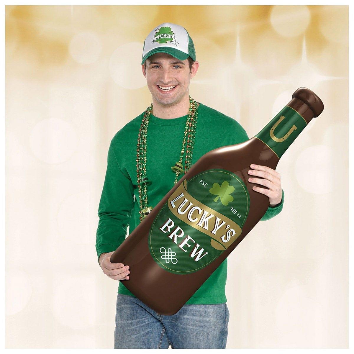 AMSCAN CA St-Patrick St Patrick's Day Inflatable Beer Bottle