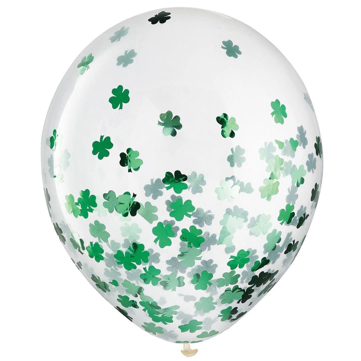 AMSCAN CA St-Patrick St-Patrick's Day Latex Balloons with Confetti, 12 in. 6 Count