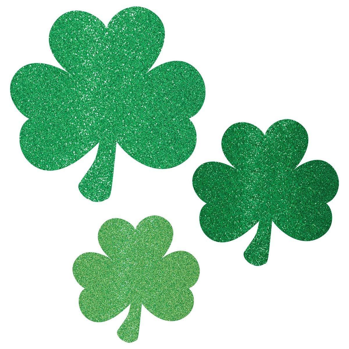 Buy St-Patrick Mini Shamrock Cutouts, 10 Count sold at Party Expert