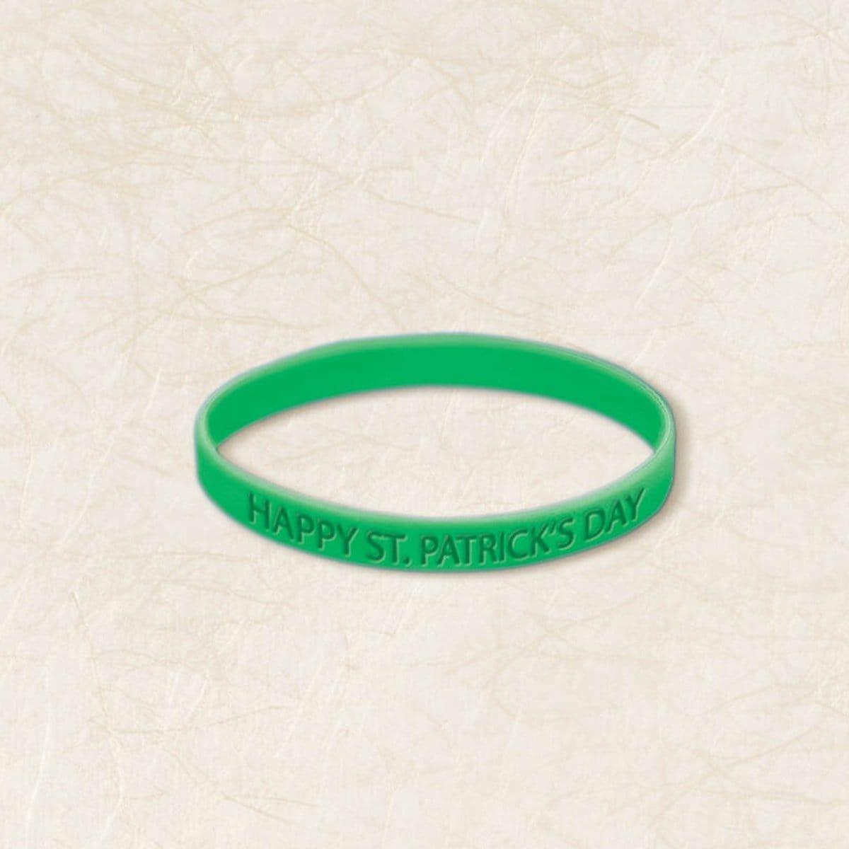 Buy St-Patrick Happy St-Patrick's Rubber Bracelet sold at Party Expert