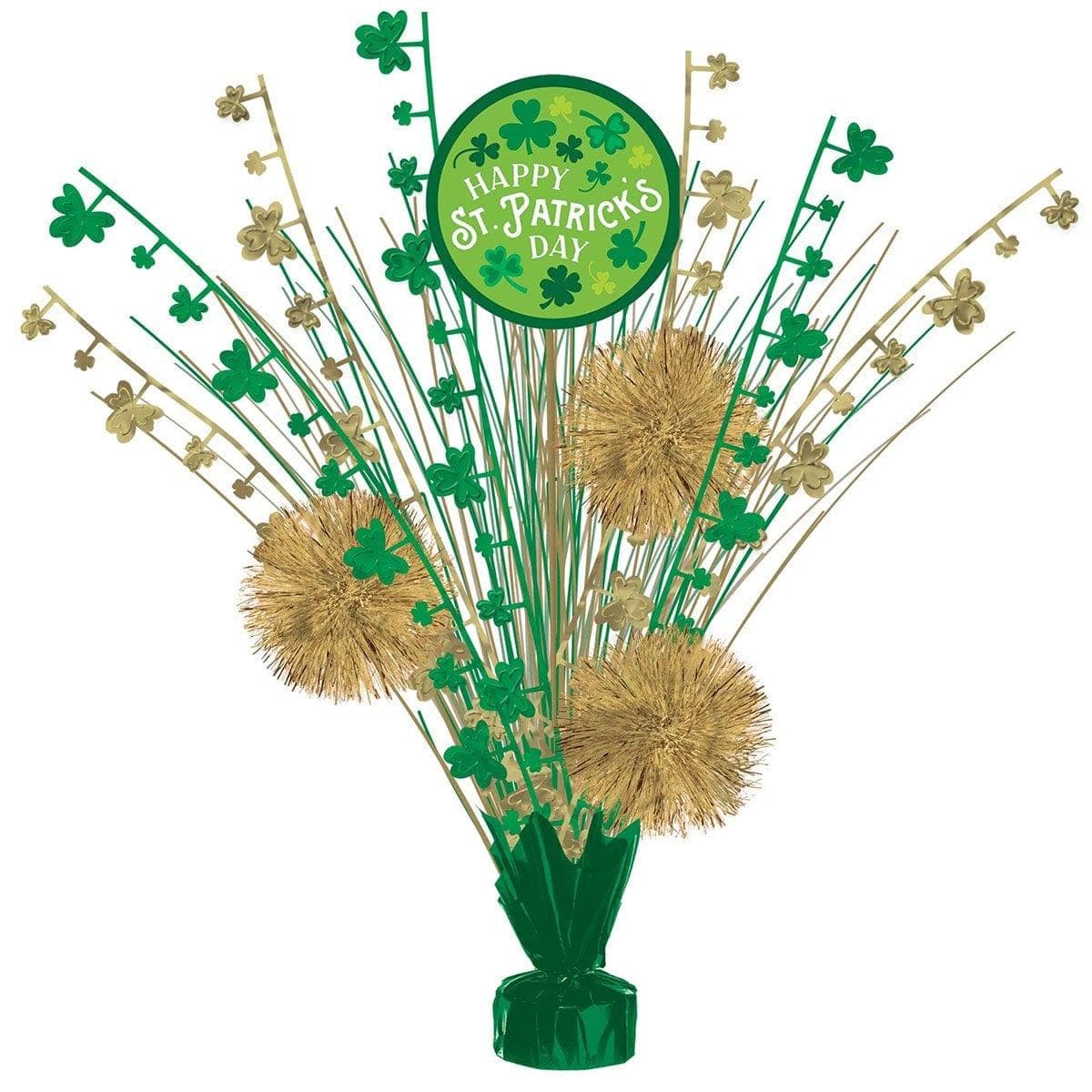 AMSCAN CA St-Patrick St-Patrick's Day Tinsel Burst Centerpiece