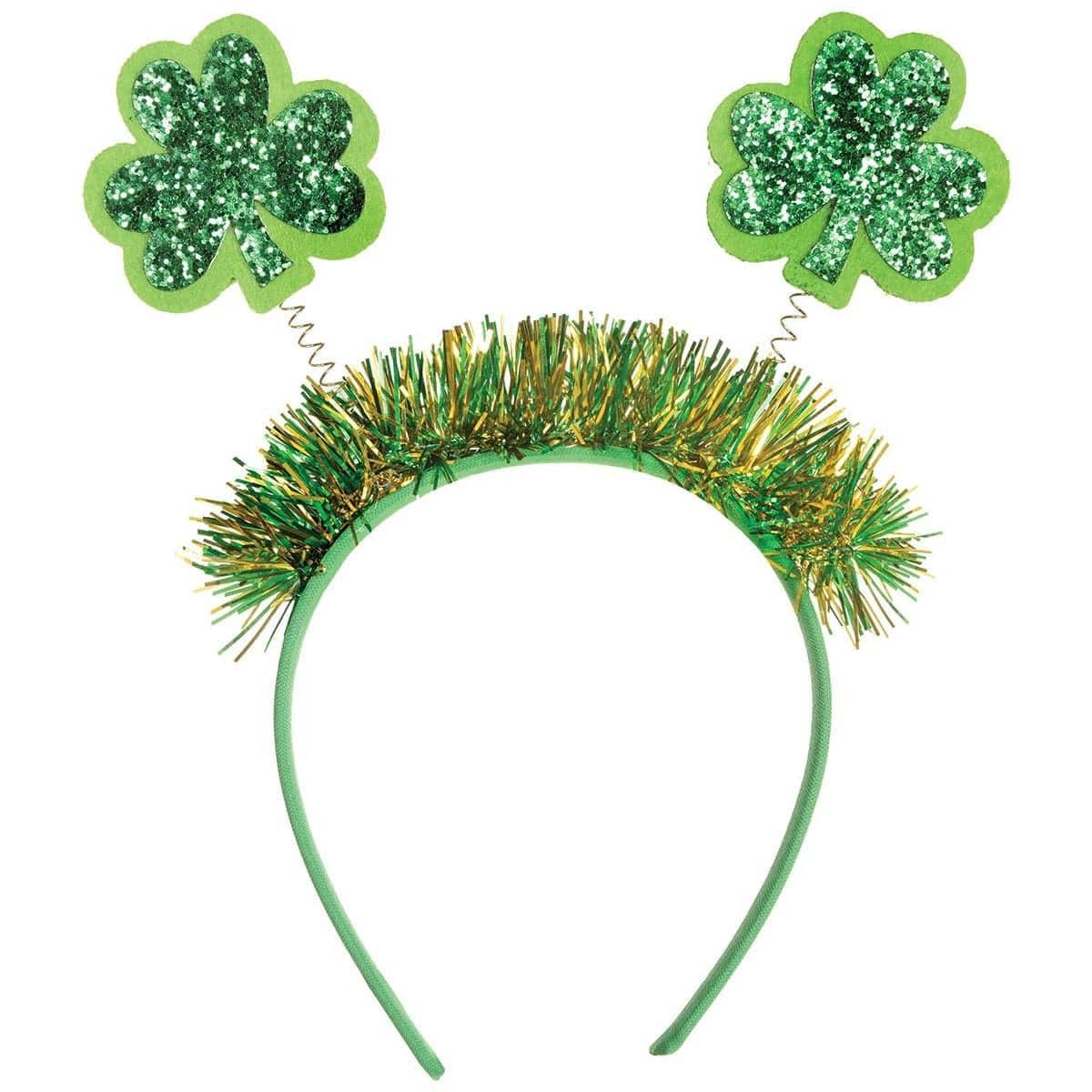 AMSCAN CA St-Patrick St Patrick's Day Tinsel Shamrock Headbopper