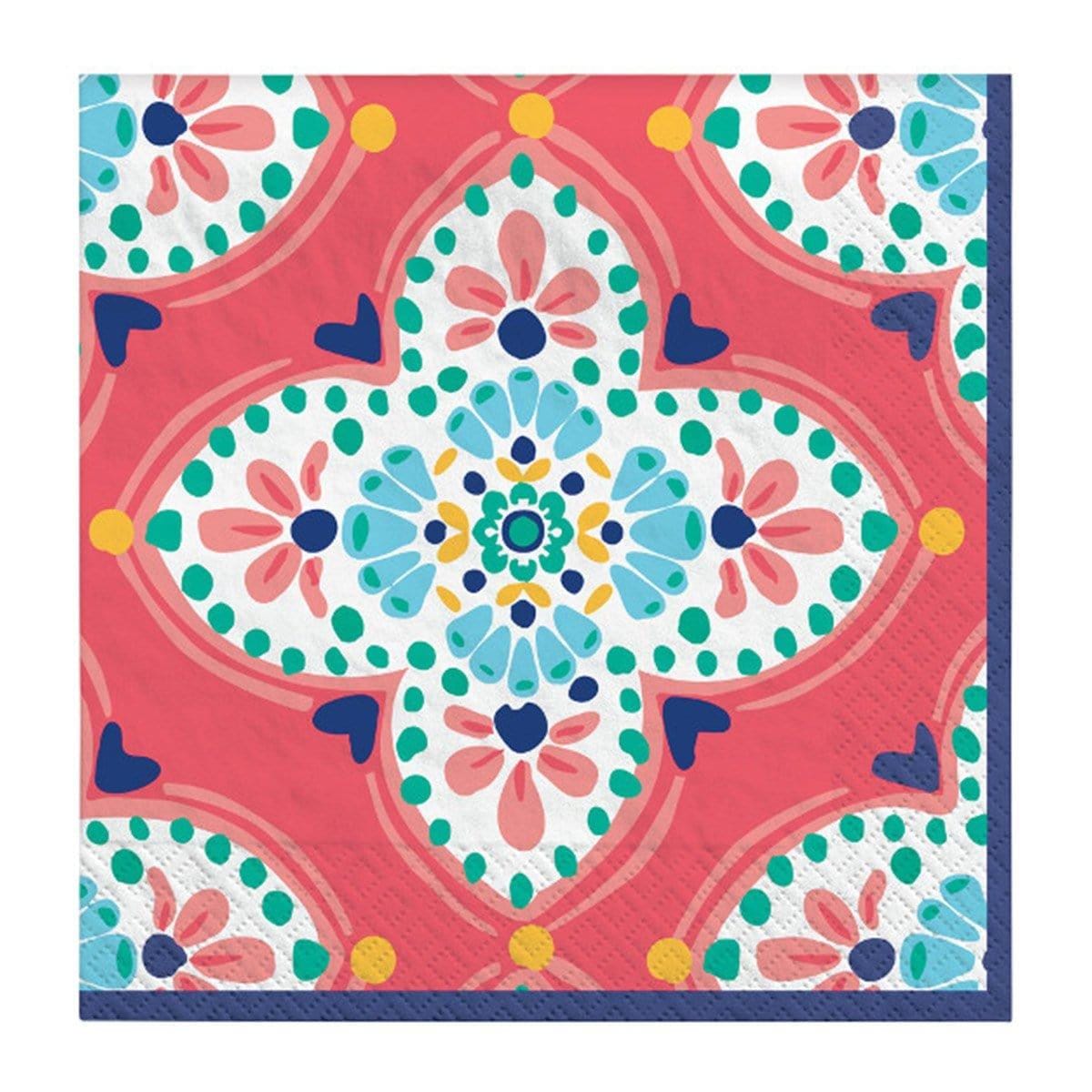 Buy Summer Boho Vibes beverage napkins, 16 per package sold at Party Expert