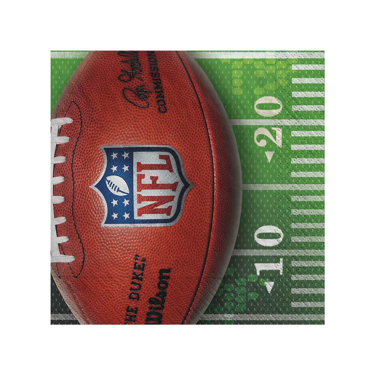 AMSCAN CA Superbowl Football Beverage Napkins, 6 Count