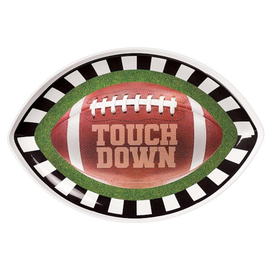 Buy Superbowl Game On Football Shaped Platter sold at Party Expert