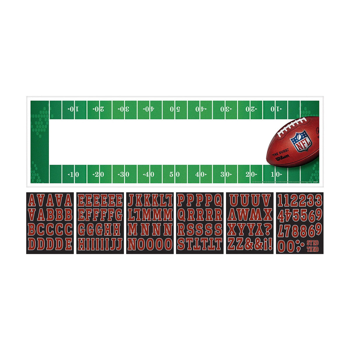 AMSCAN CA Superbowl NFL Super Bowl Party Giant Customizable Banner, 65 X 20 Inches, 1 Count