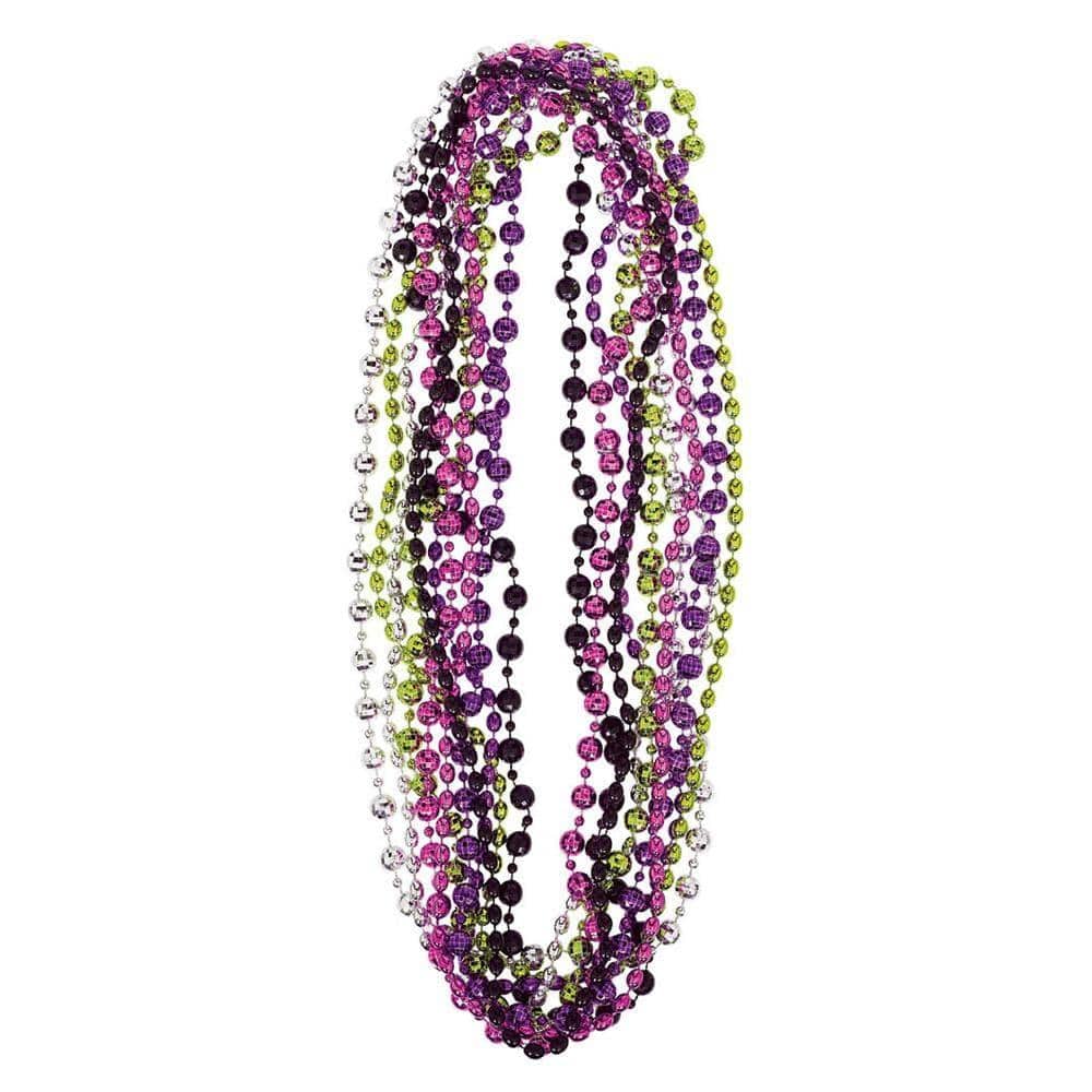 Buy Theme Party 70'S Disco Beaded Necklaces, 10 per Package sold at Party Expert